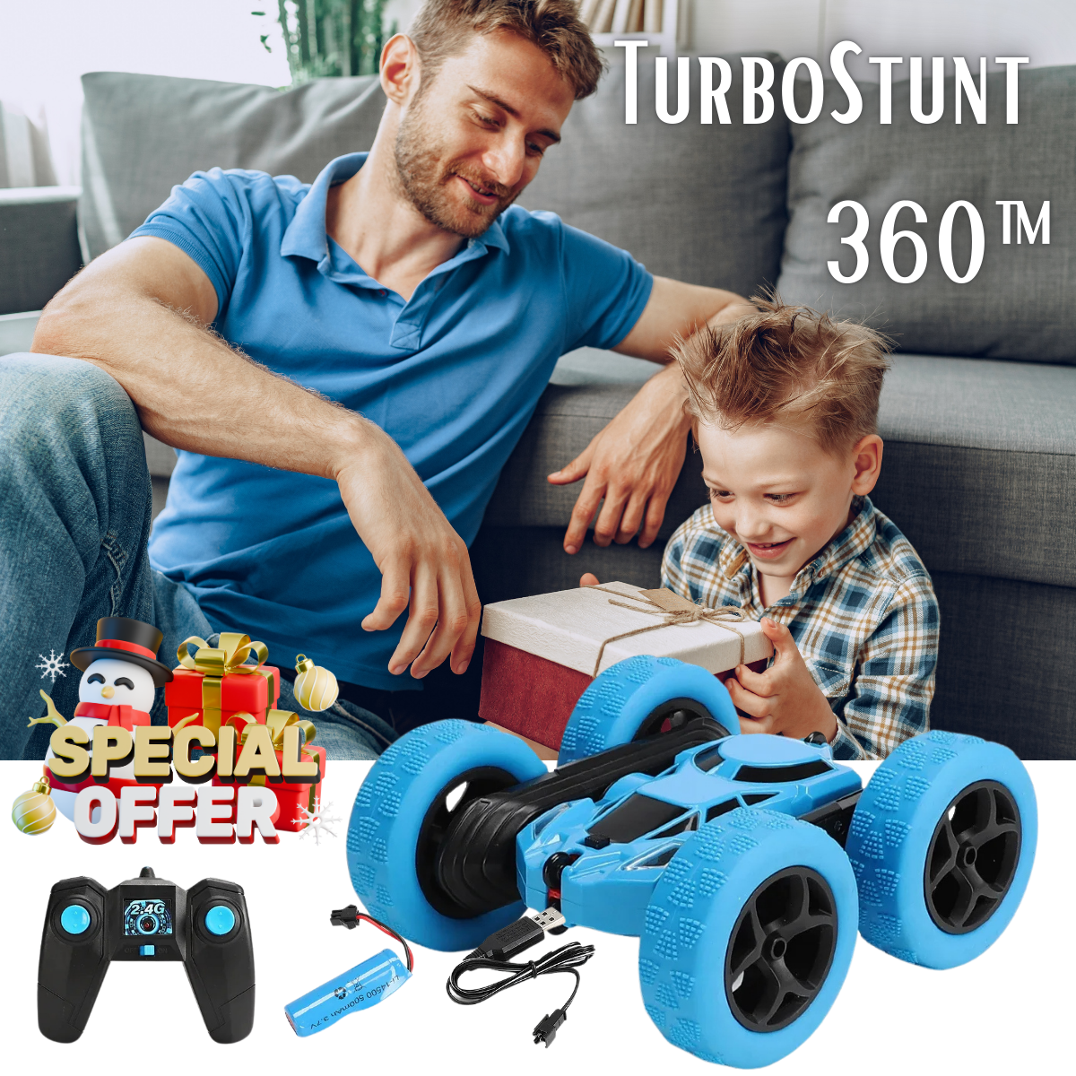 TurboStunt 360™ - Remote Control Toy Car