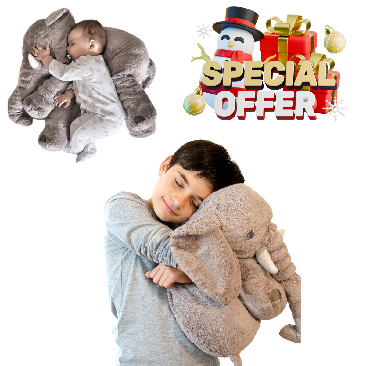 Elefante de Apego Peluche Bebé Almohada Cojin