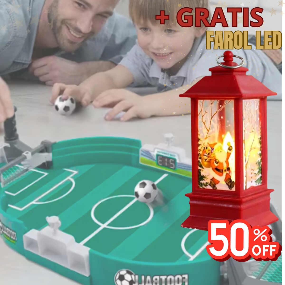 Futbolin™ -  Juego de mesa + FAROL LED GRATIS