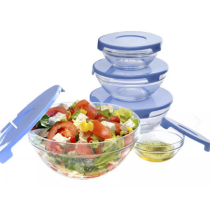 Set of 5 Glass Food Containers