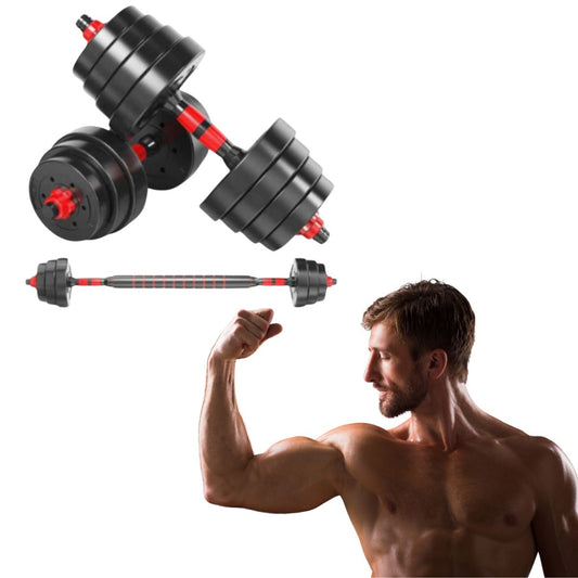 Adjustable Dumbbells with Connecting Bar - 20 Kg